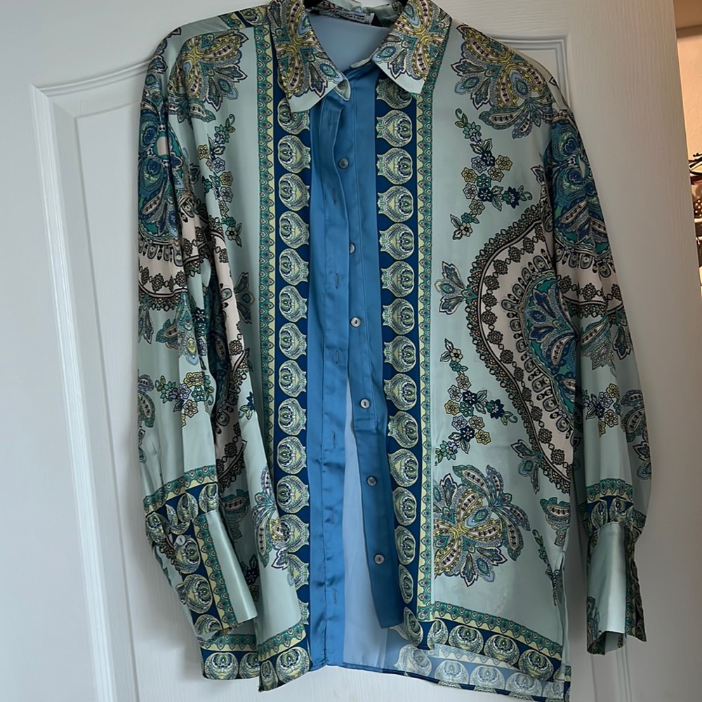 Zara silk shirt